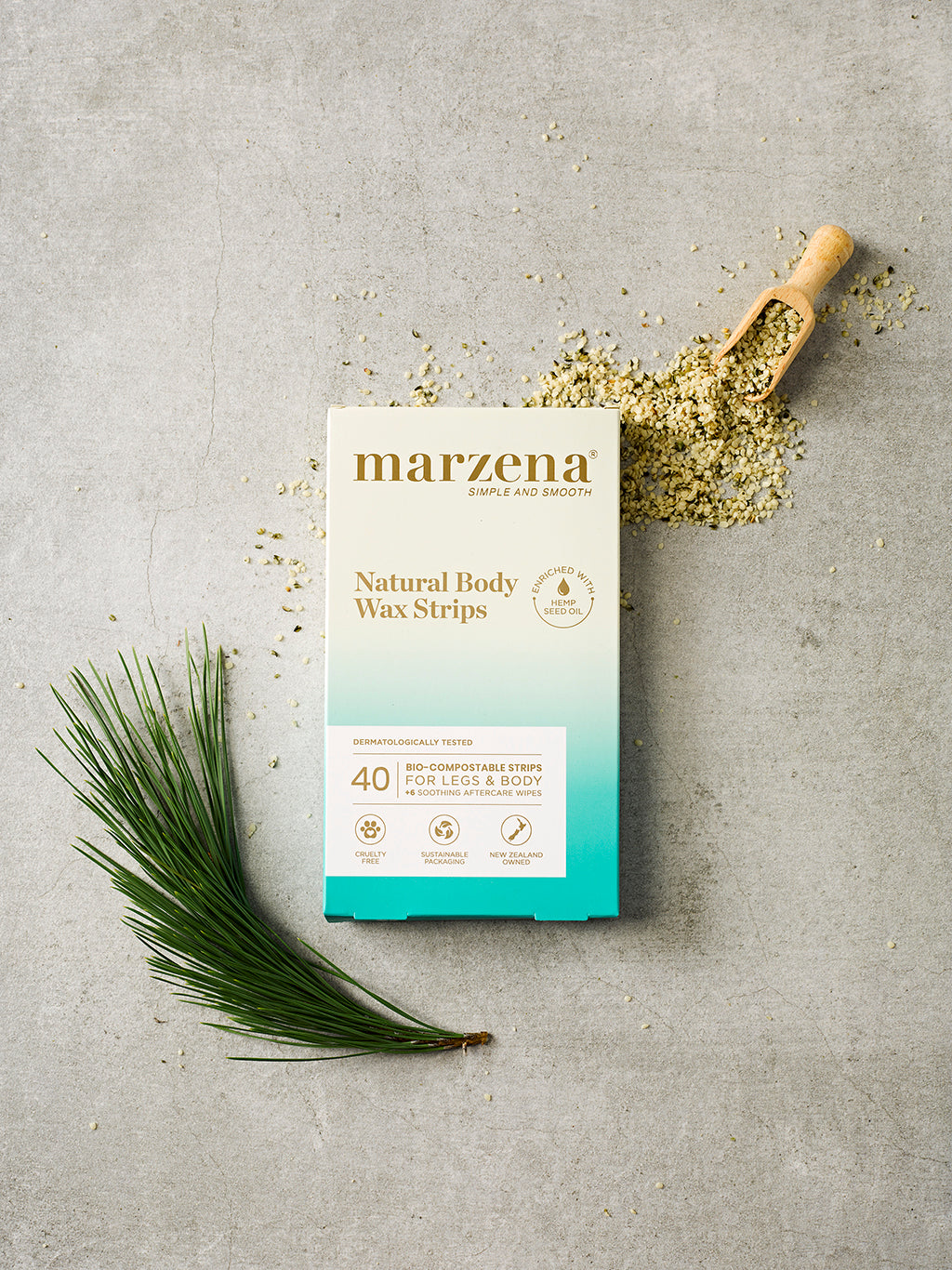 Body Hair Removal Wax Strip with Hemp Seed Oil